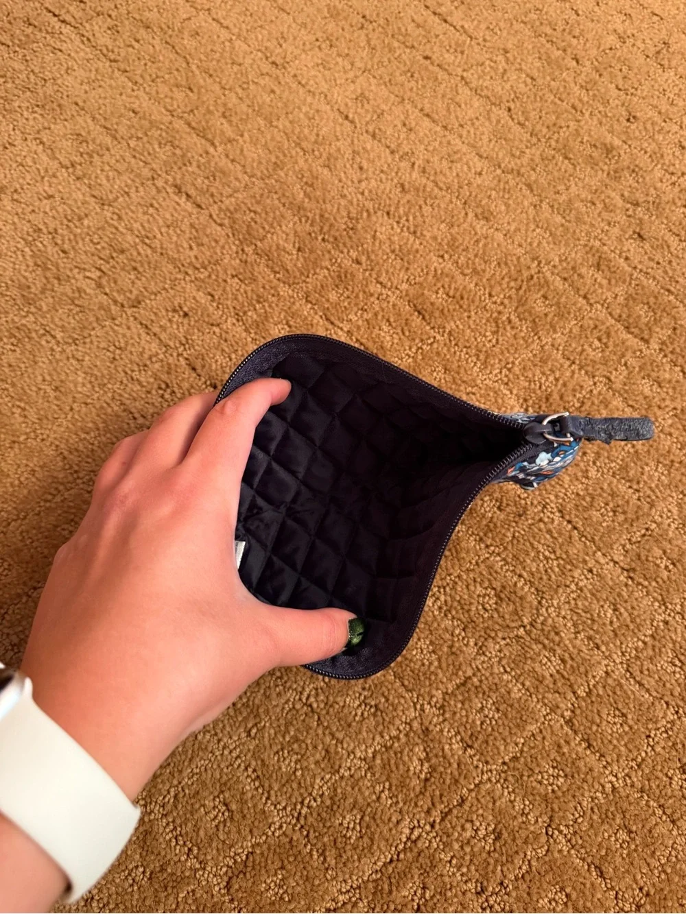 Vera Bradley Marrakesh Blue Brush and Pencil Zip Case